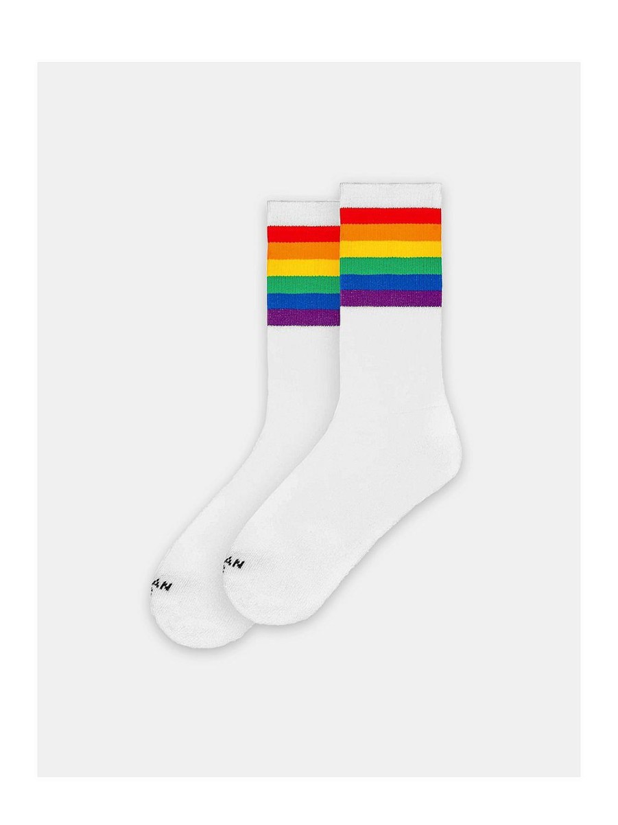 Accessories NEVER ENOUGH | Socks Rainbow Pride White