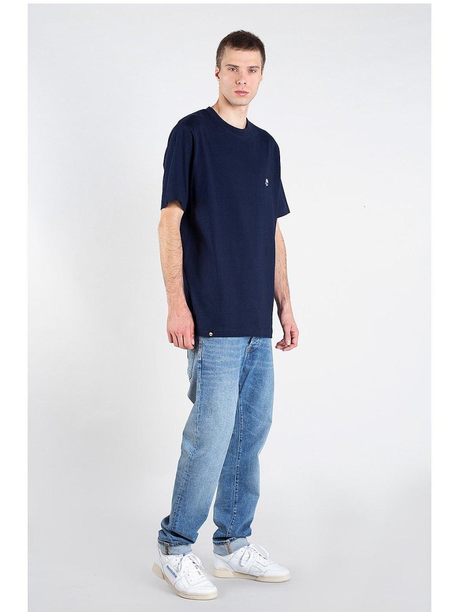 Men NEVER ENOUGH T-Shirts | Basic Navy Blue Premium Oversize T-Shirt