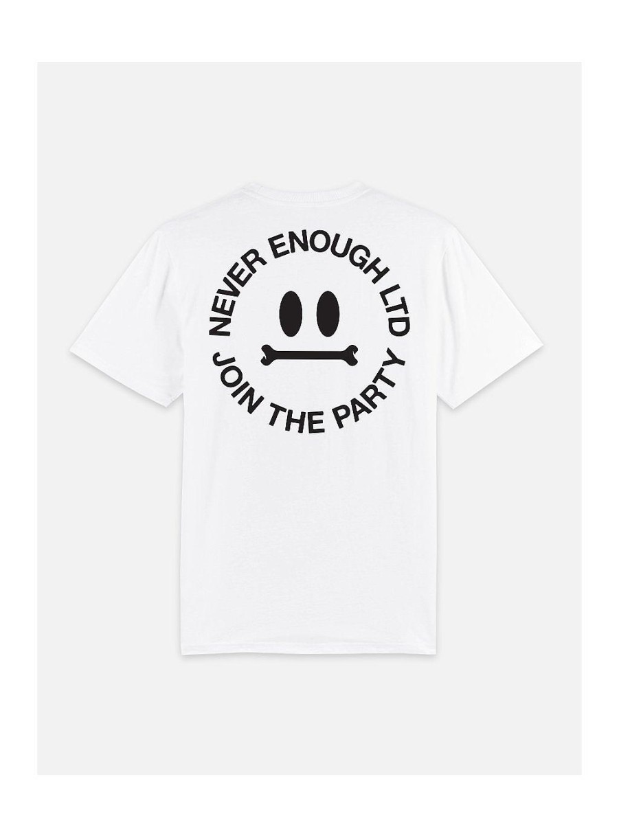 Men NEVER ENOUGH T-Shirts | Boney White T-Shirt