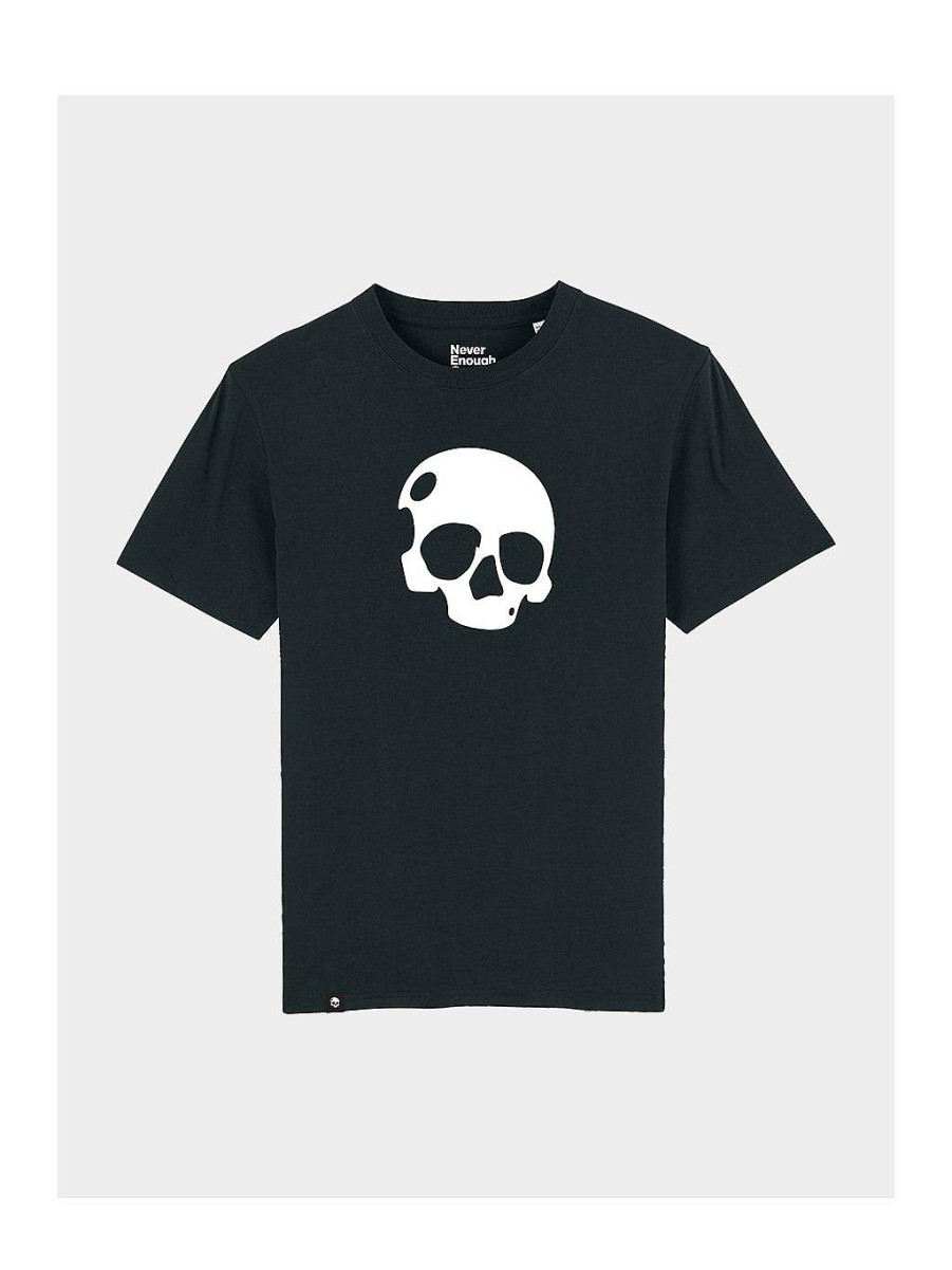 Men NEVER ENOUGH T-Shirts | Big White Skull T-Shirt