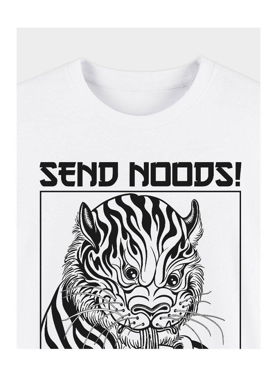 Men NEVER ENOUGH T-Shirts | Baues Send Noods White T-Shirt