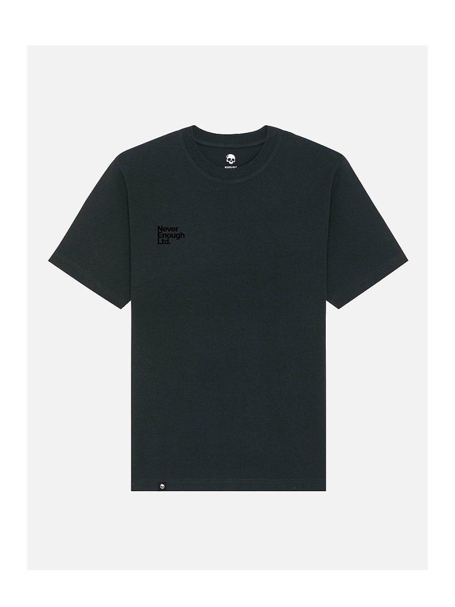 Men NEVER ENOUGH T-Shirts | Typo Black Premium Oversize T-Shirt