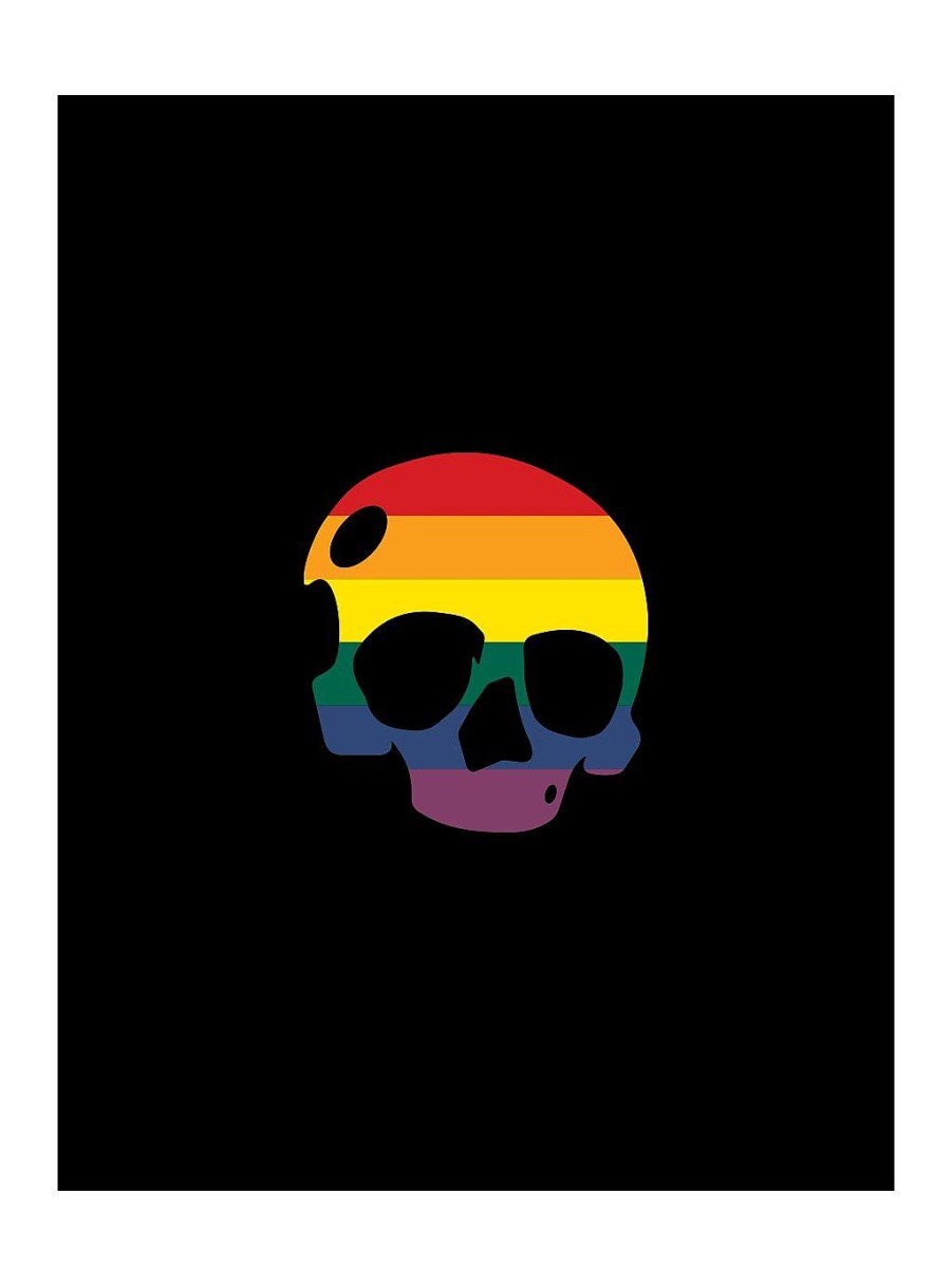 Men|Women NEVER ENOUGH T-Shirts | Big Rainbow Skull T-Shirt