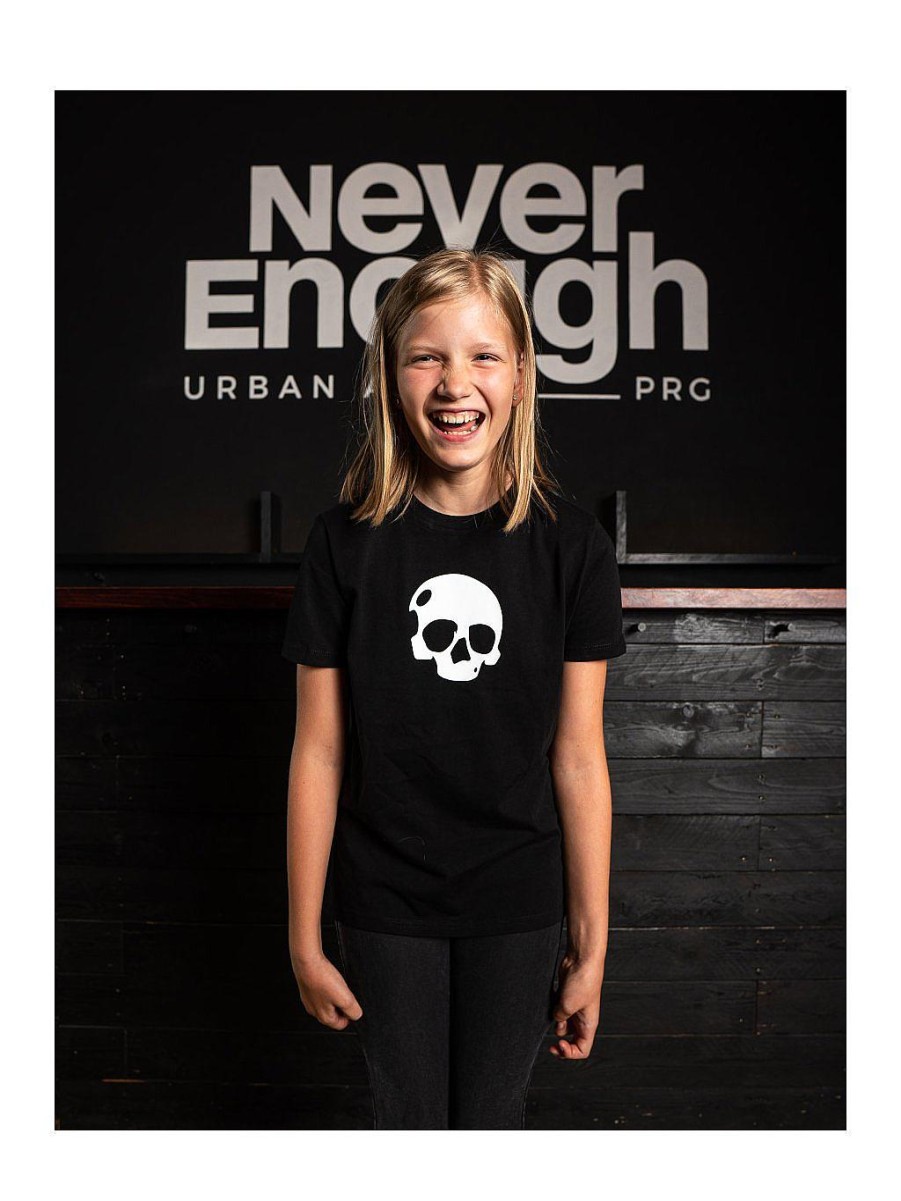 Kids NEVER ENOUGH | Big White Skull Kid'S T-Shirt